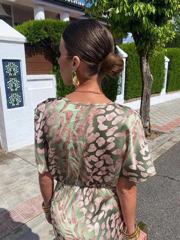 Floral Plisirana Haljina Constança