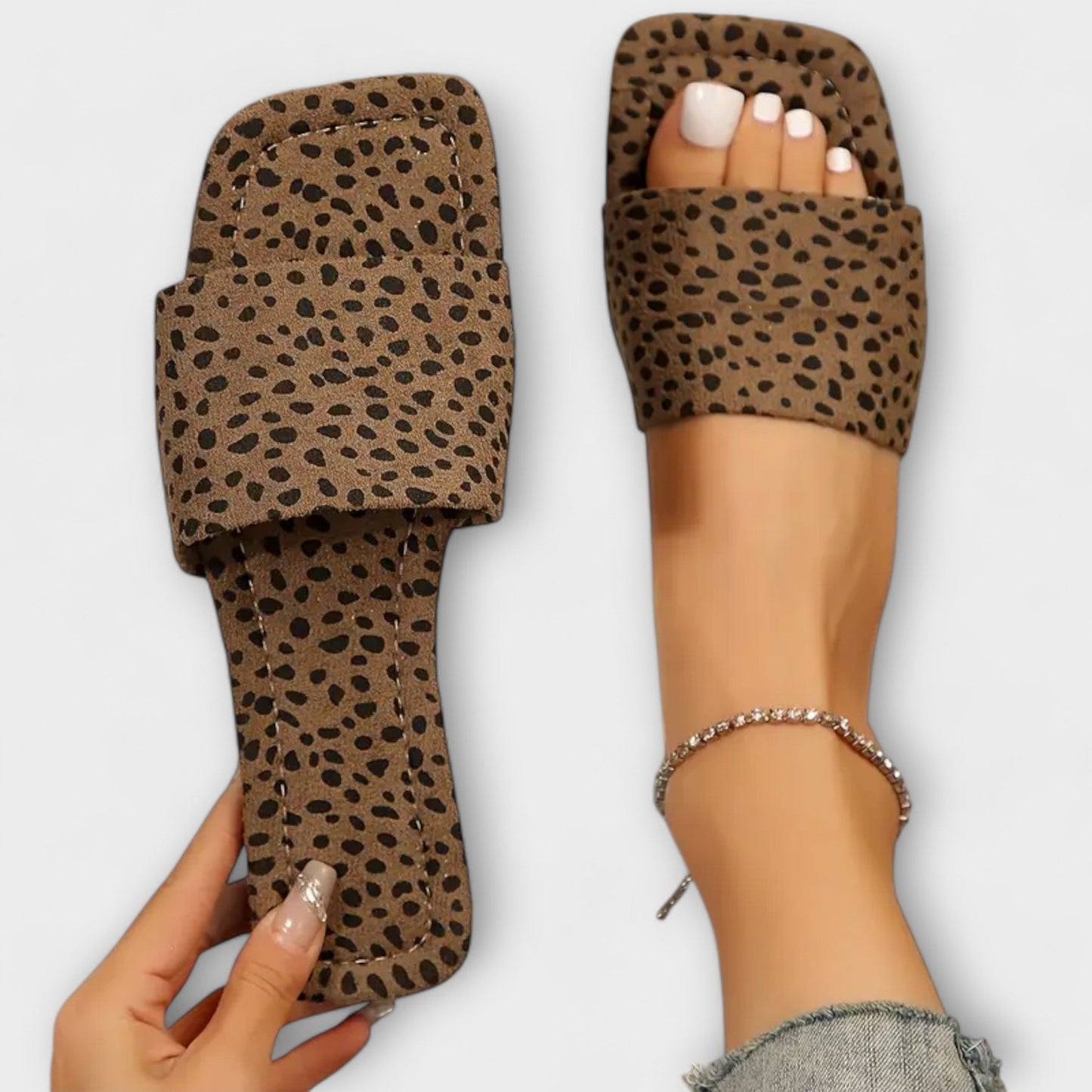 Elisabete - Ravne Cipele s Leopard Printom