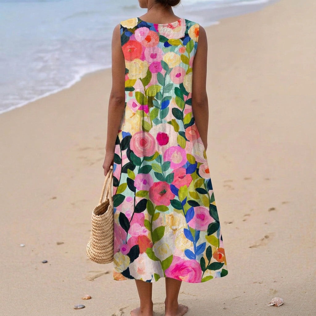 Estela - Comfortable Cotton Dress