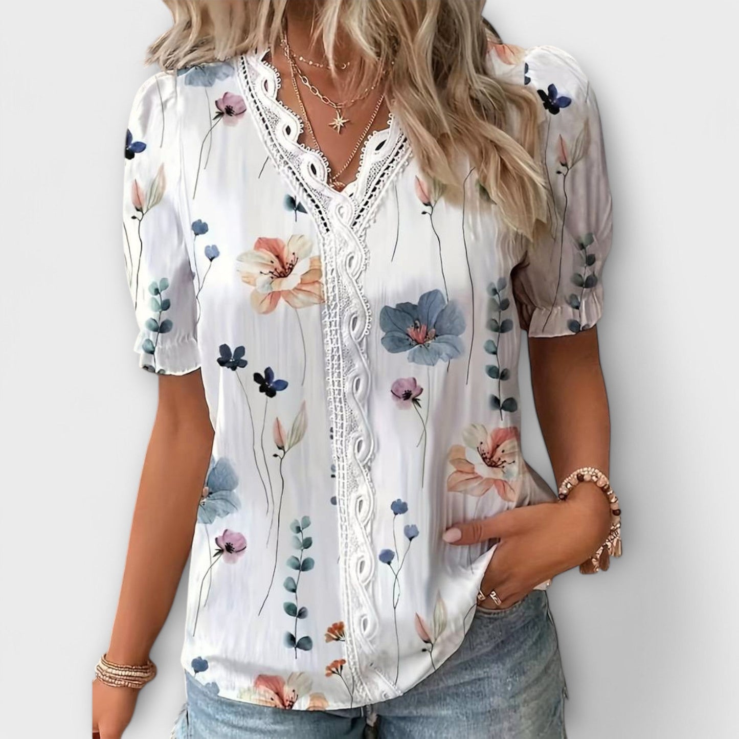 Emília - Bluza s Elegatnim V-Izrezom