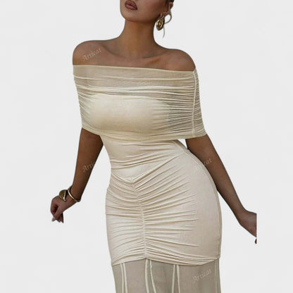 Vitória - Duga Haljina od Mrežaste Tkanine