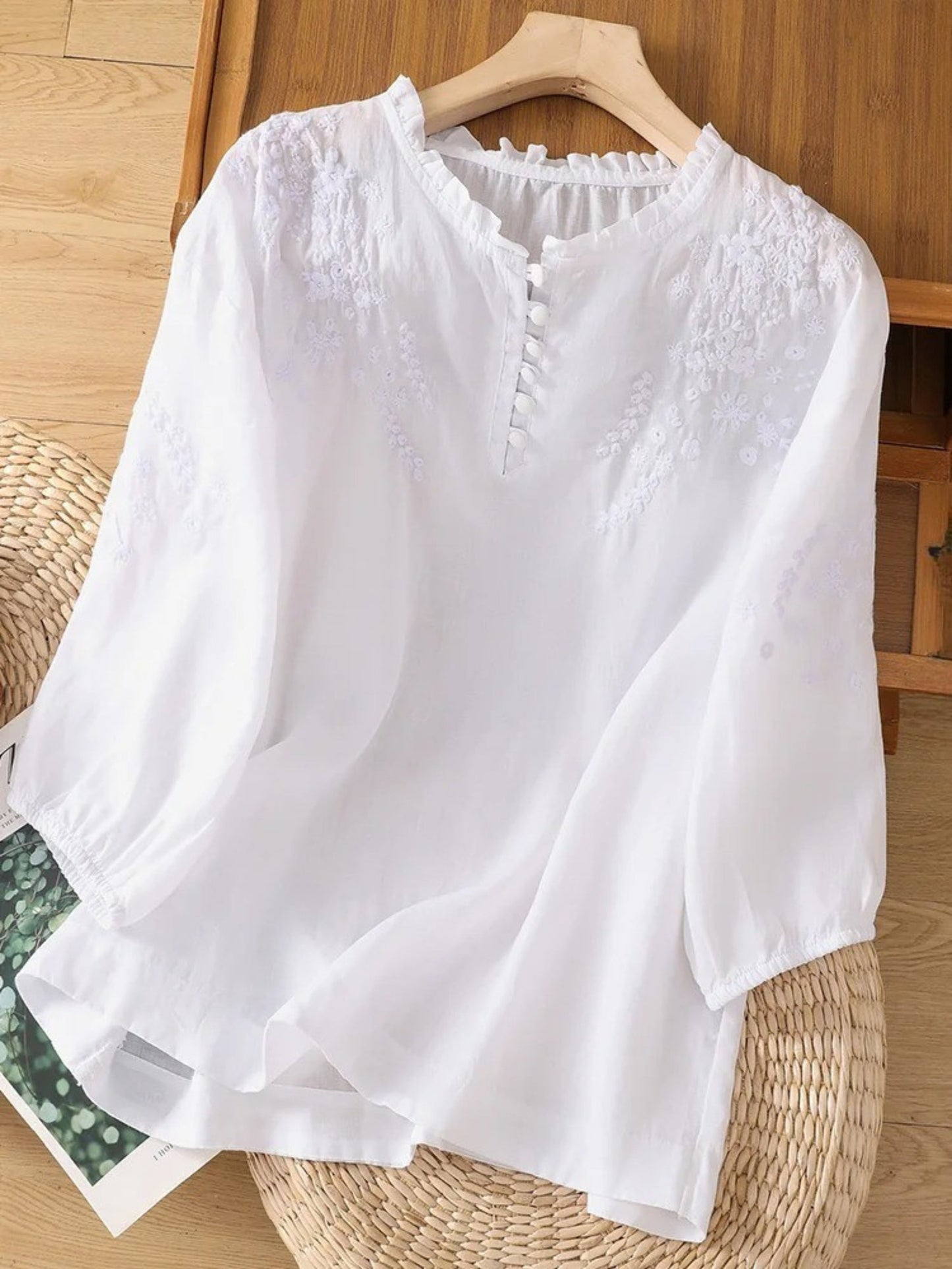 Cassiana - Cotton and Linen T-Shirt