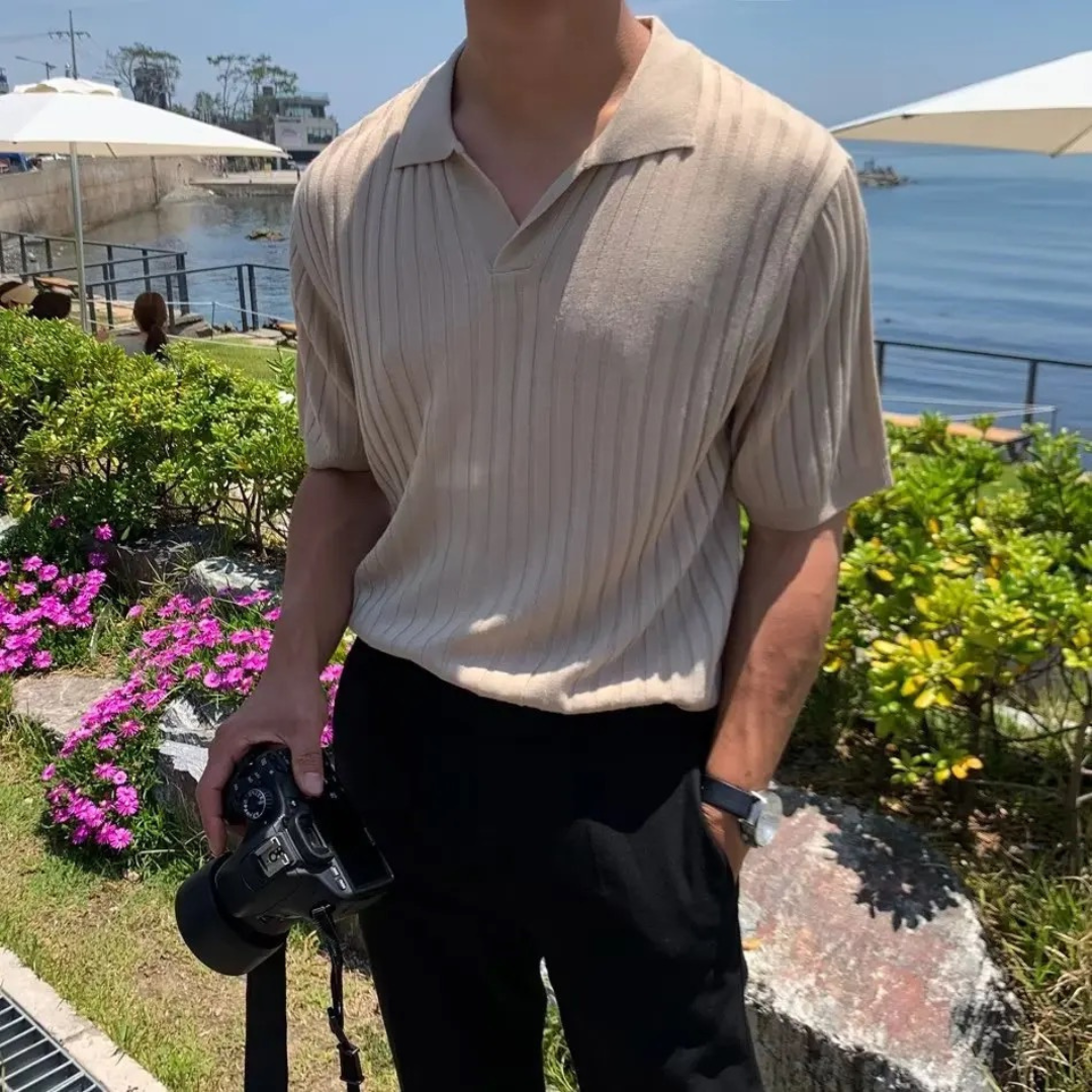 Cristiano - Elegant Ribbed Polo