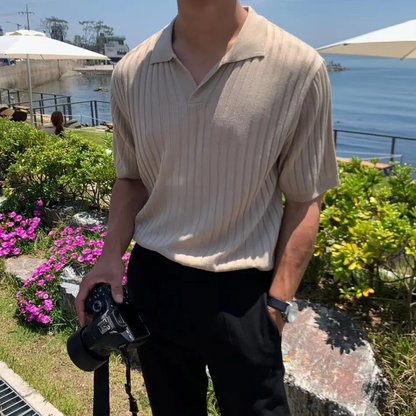 Cristiano - Elegant Ribbed Polo