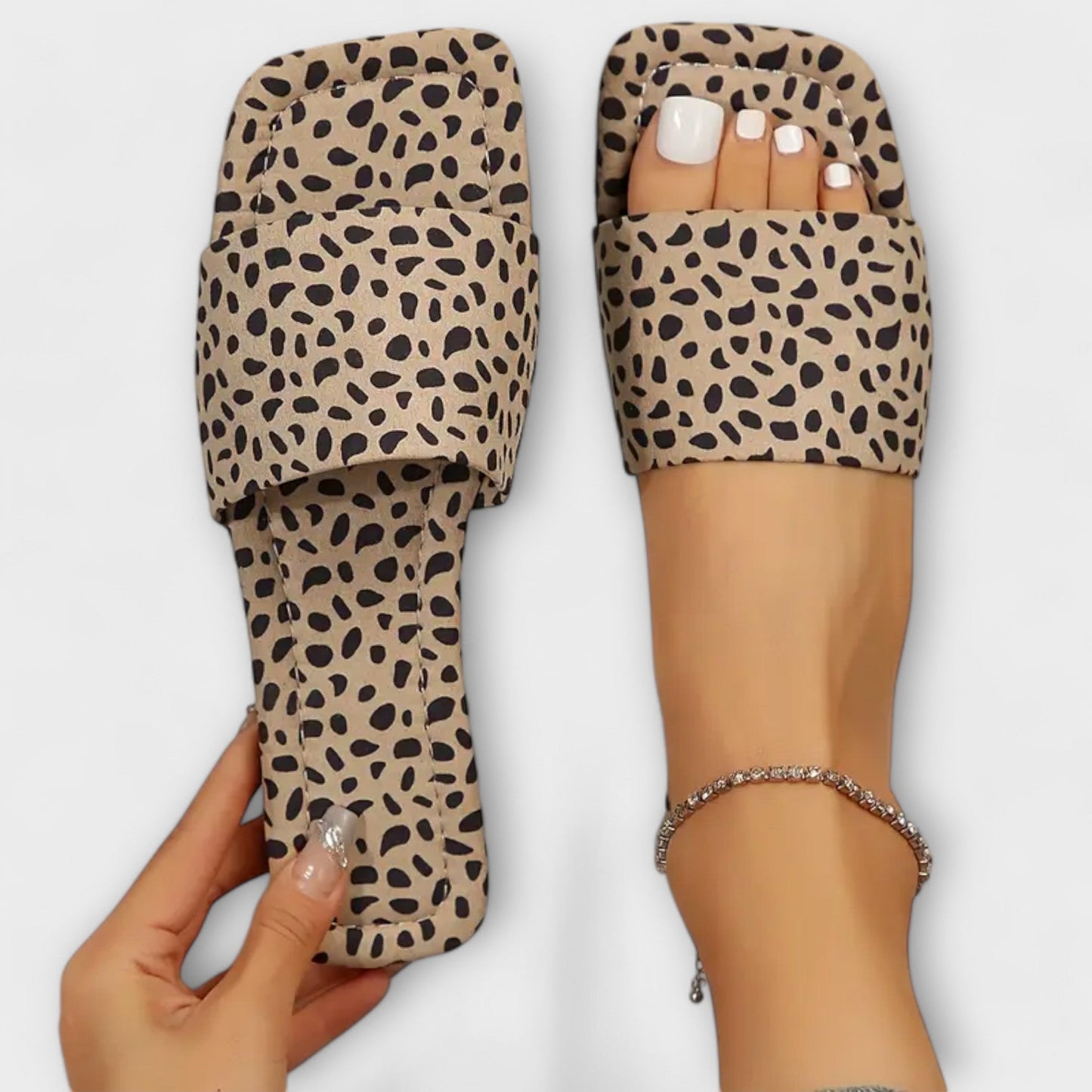 Elisabete - Ravne Cipele s Leopard Printom