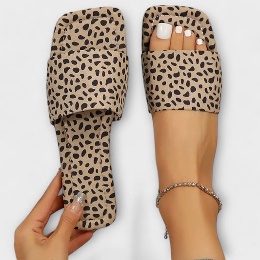 Elisabete - Ravne Cipele s Leopard Printom