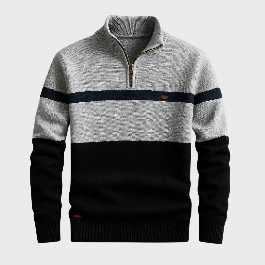 Afonso - Klasična Dukserica s Polu-Zip zatvaranjem