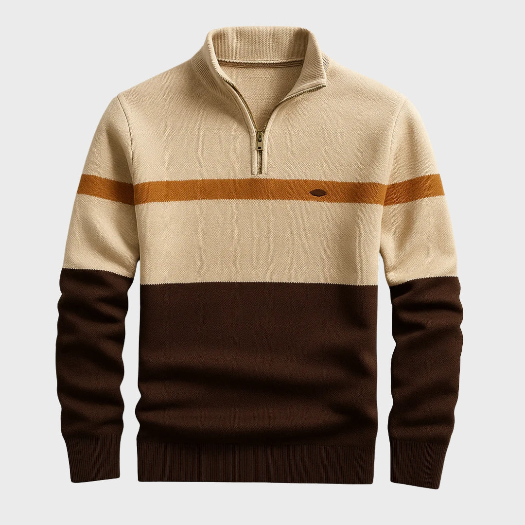 Afonso - Klasična Dukserica s Polu-Zip zatvaranjem