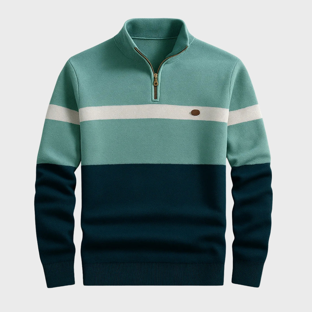 Afonso - Klasična Dukserica s Polu-Zip zatvaranjem