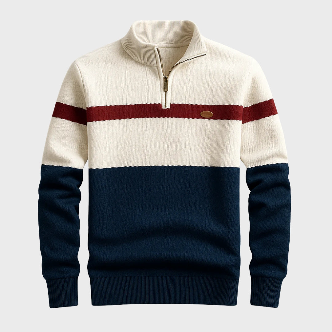 Afonso - Klasična Dukserica s Polu-Zip zatvaranjem