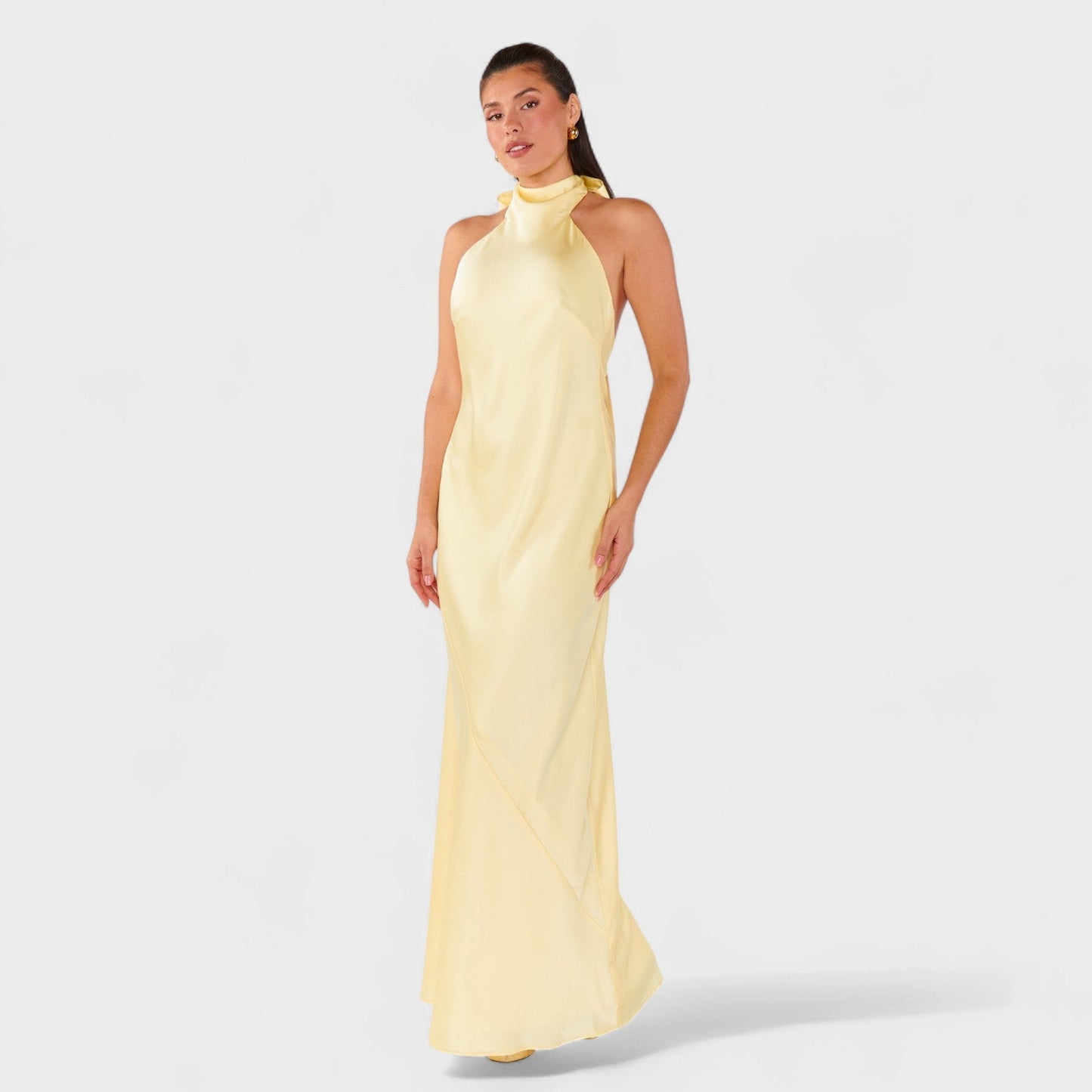 Martina - Haljina s Elegantnom Satenskom Ogrlicom