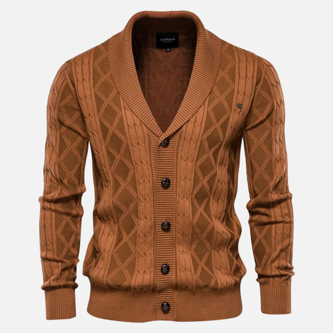 Francisco - Mekani Blend Argyle Cardigan