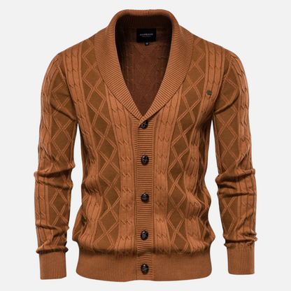 Francisco - Mekani Blend Argyle Cardigan
