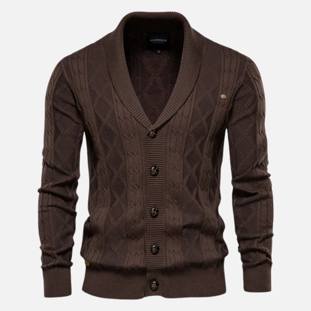 Francisco - Mekani Blend Argyle Cardigan