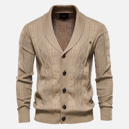 Francisco - Mekani Blend Argyle Cardigan