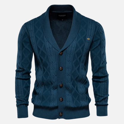 Francisco - Mekani Blend Argyle Cardigan