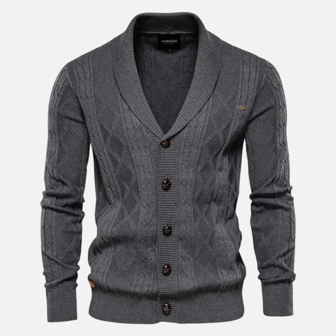 Francisco - Mekani Blend Argyle Cardigan