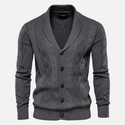 Francisco - Mekani Blend Argyle Cardigan
