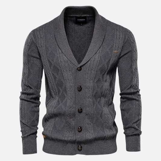 Francisco - Mekani Blend Argyle Cardigan