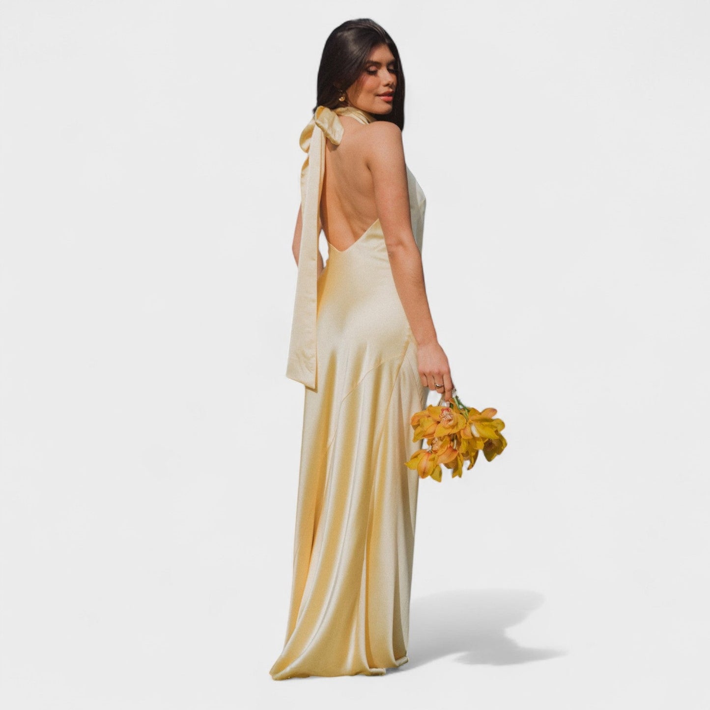 Martina - Haljina s Elegantnom Satenskom Trakom