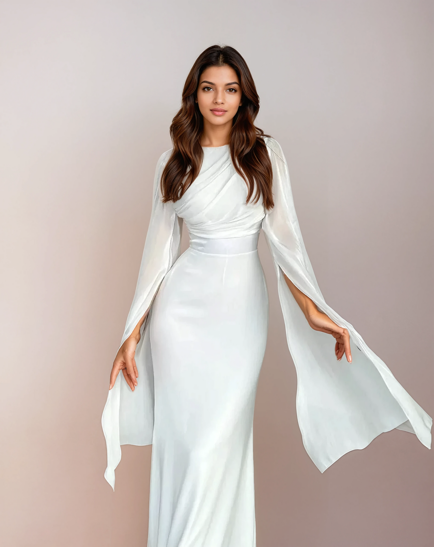Isabela - Duga Saten Haljina" can be rewritten as "Isabela - Long Satin Dress.