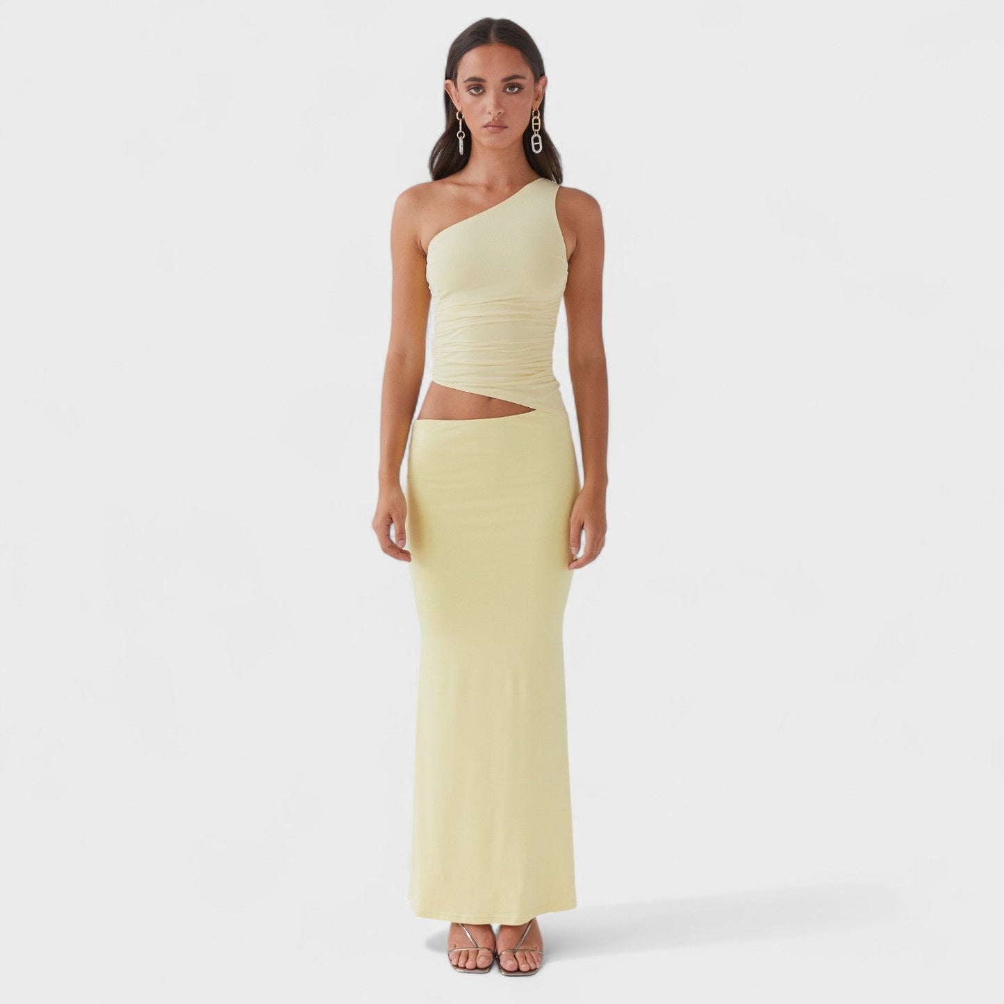 Serenela - Elegantna Asimetrična Maxi Haljina