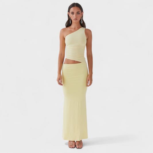 Serenela - Elegantna Asimetrična Maxi Haljina