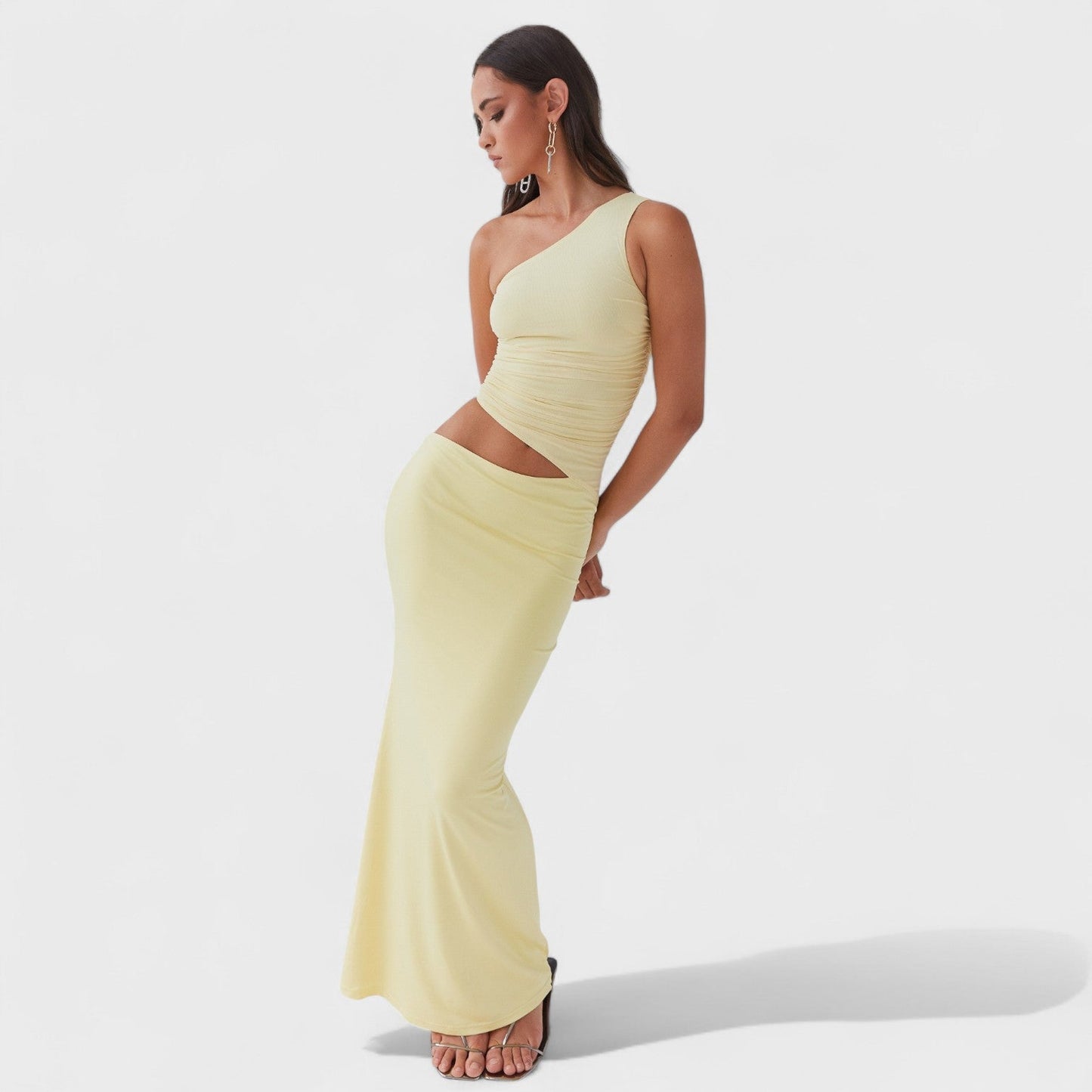 Serenela - Elegantna Asimetrična Maxi Haljina