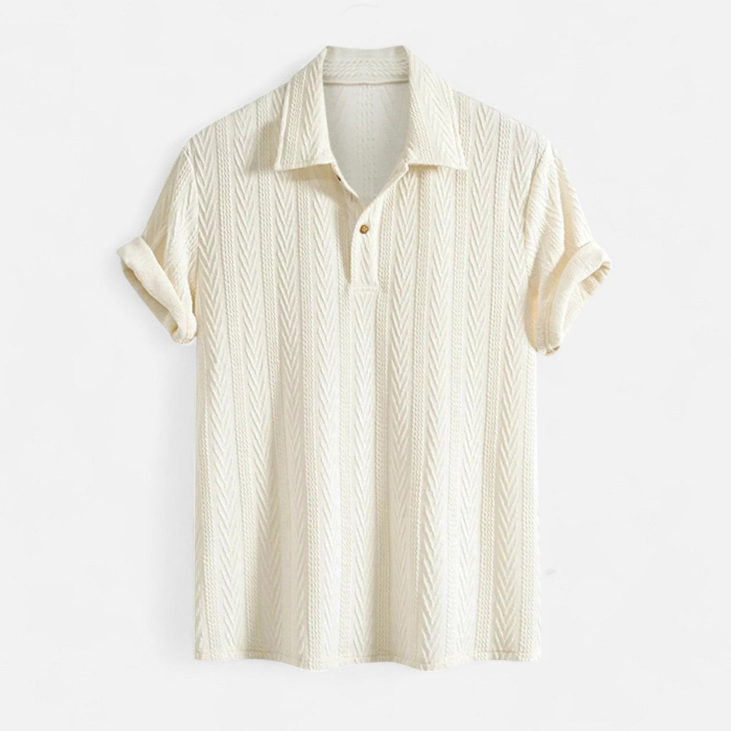 Jacquard Pletenina Polo Majica s Ovratnikom