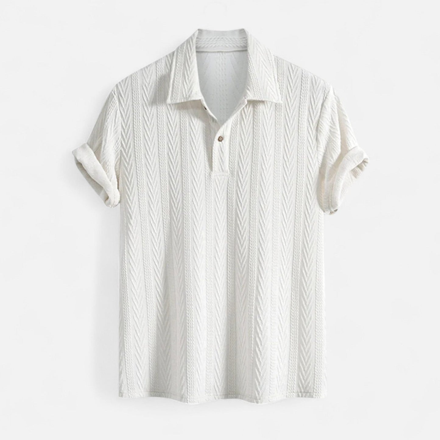 Jacquard Pletenina Polo Majica s Ovratnikom