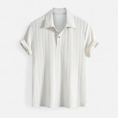 Jacquard Pletenina Polo Majica s Ovratnikom