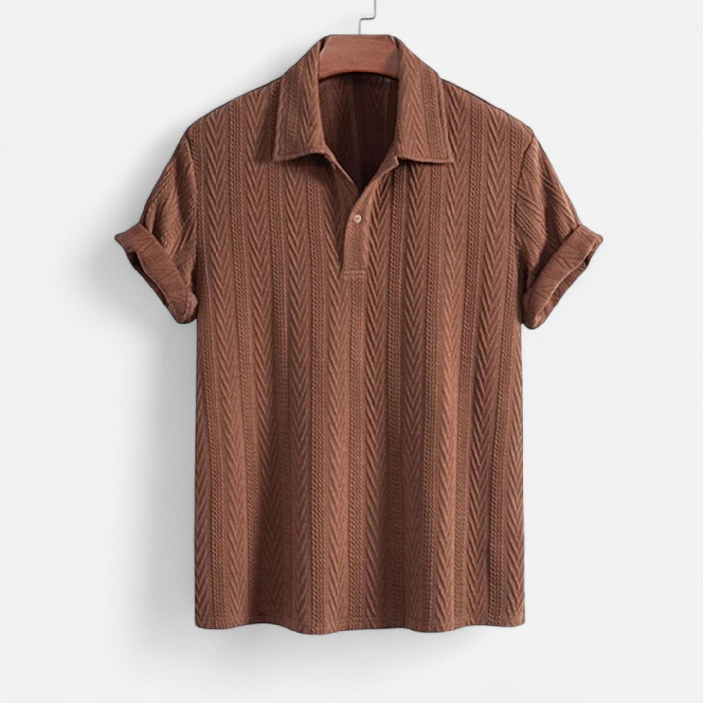 Jacquard Pletenina Polo Majica s Ovratnikom