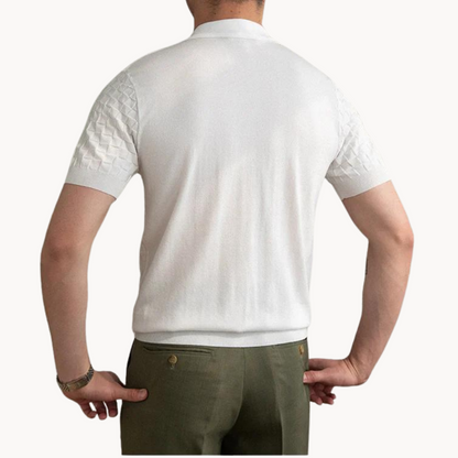Jacquard Polo with Structured Design