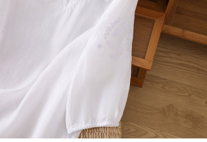 Cassiana - Cotton and Linen T-Shirt