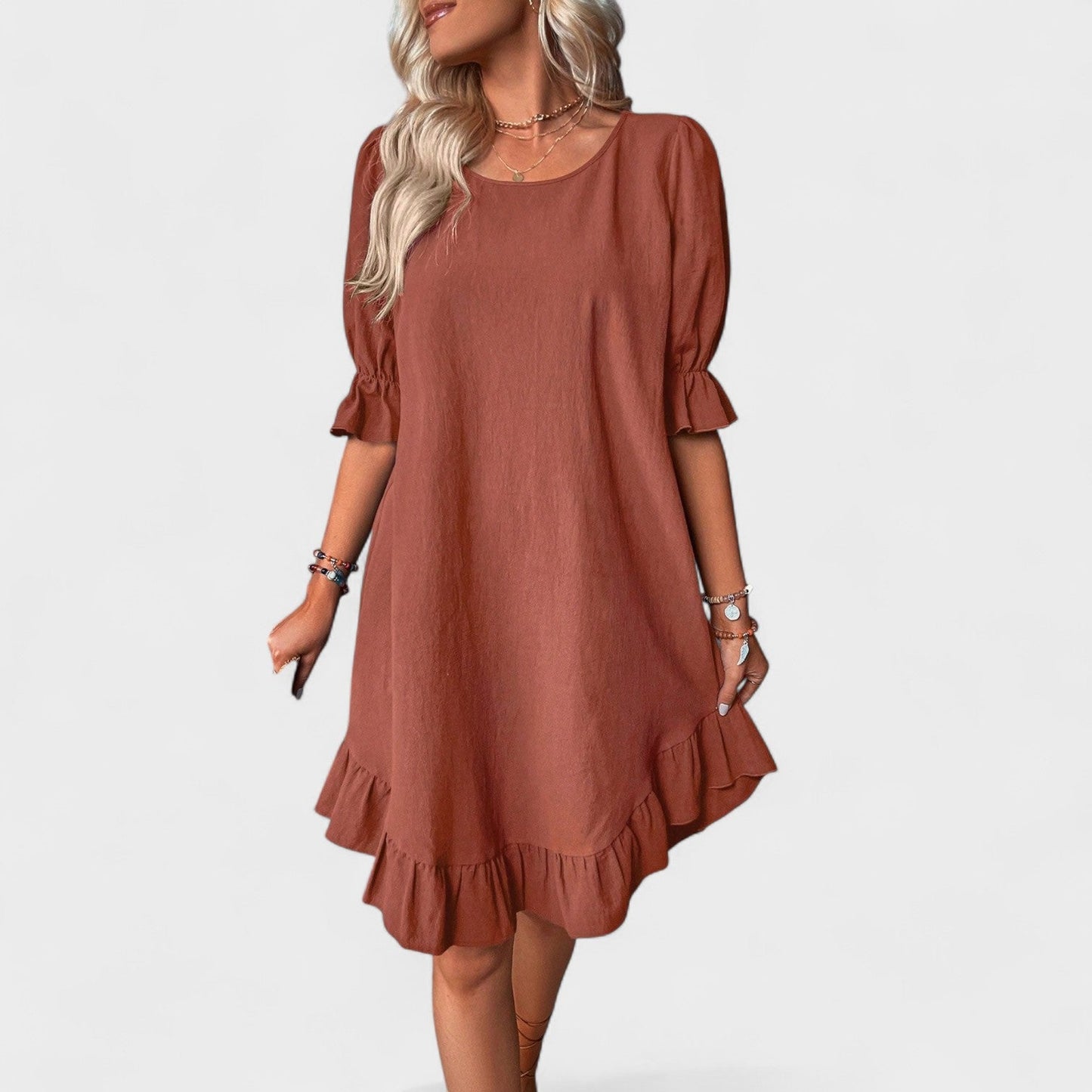 Sassa - Casual Dress with Ruffles