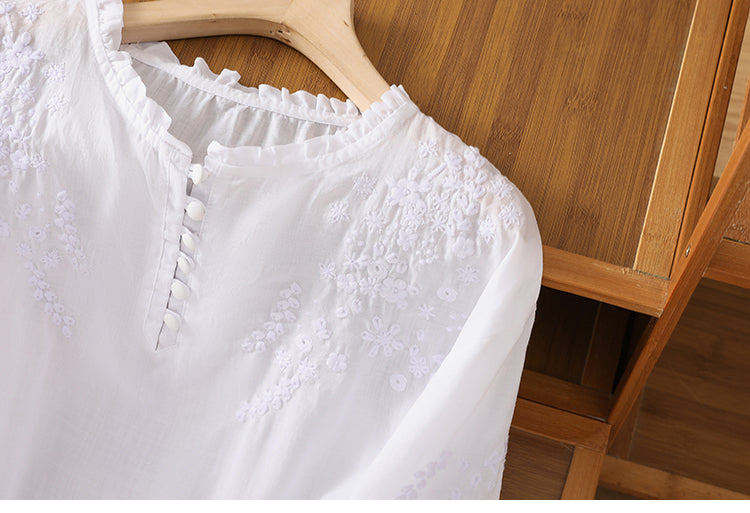 Cassiana - Cotton and Linen T-Shirt