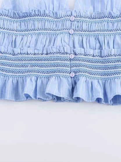NURIA - Elegant Pleated Top