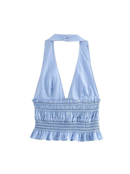 NURIA - Elegant Pleated Top