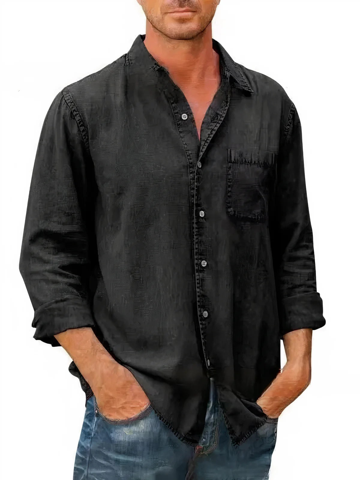 Denim Dugačka Košulja