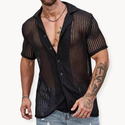 T-shirt s Kratkim Rukavima - Mrežasta Tkanina