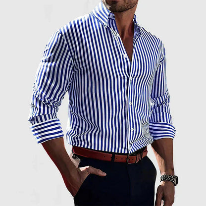 Soft Blend Overshirt - Prugasti Design