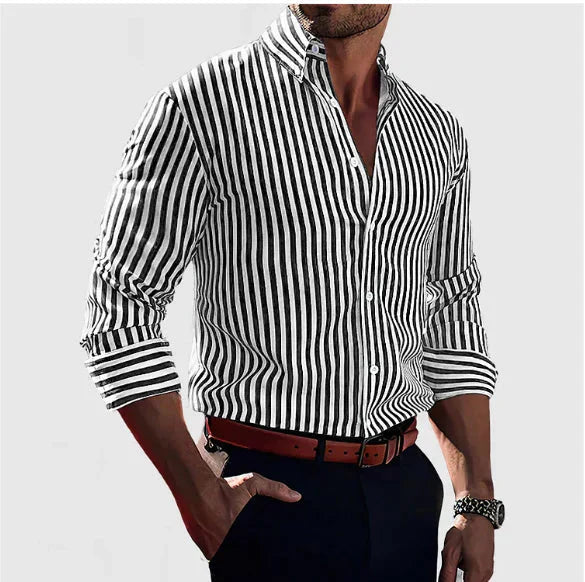 Soft Blend Overshirt - Prugasti Design