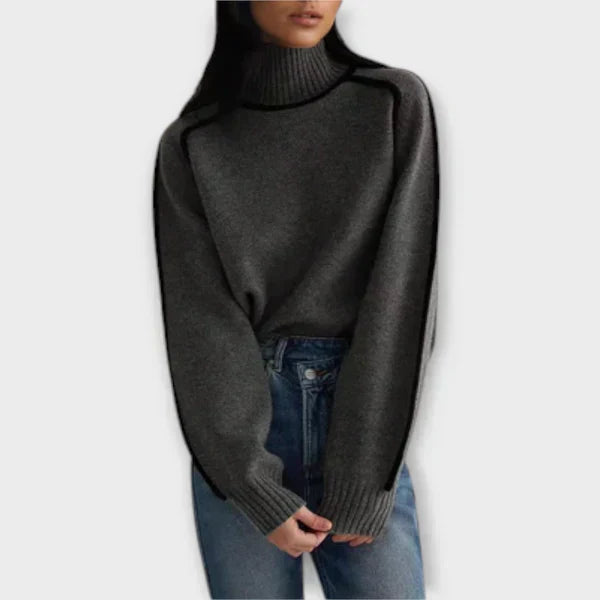 Emília - Elegantan Pulover s Visokim Ovratnikom