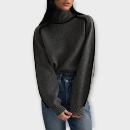 Emília - Elegantan Pulover s Visokim Ovratnikom