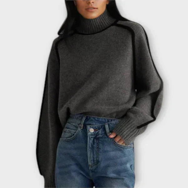 Emília - Elegantan Pulover s Visokim Ovratnikom