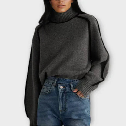 Emília - Elegantan Pulover s Visokim Ovratnikom