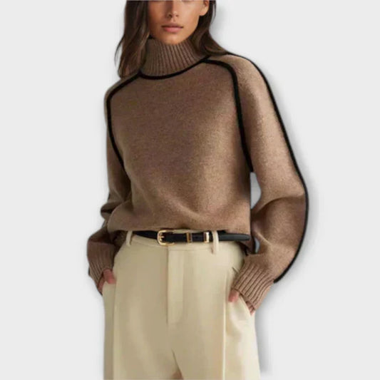Emília - Elegantan Pulover s Visokim Ovratnikom
