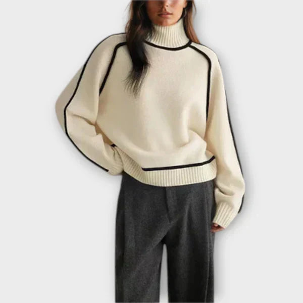 Emília - Elegantan Pulover s Visokim Ovratnikom