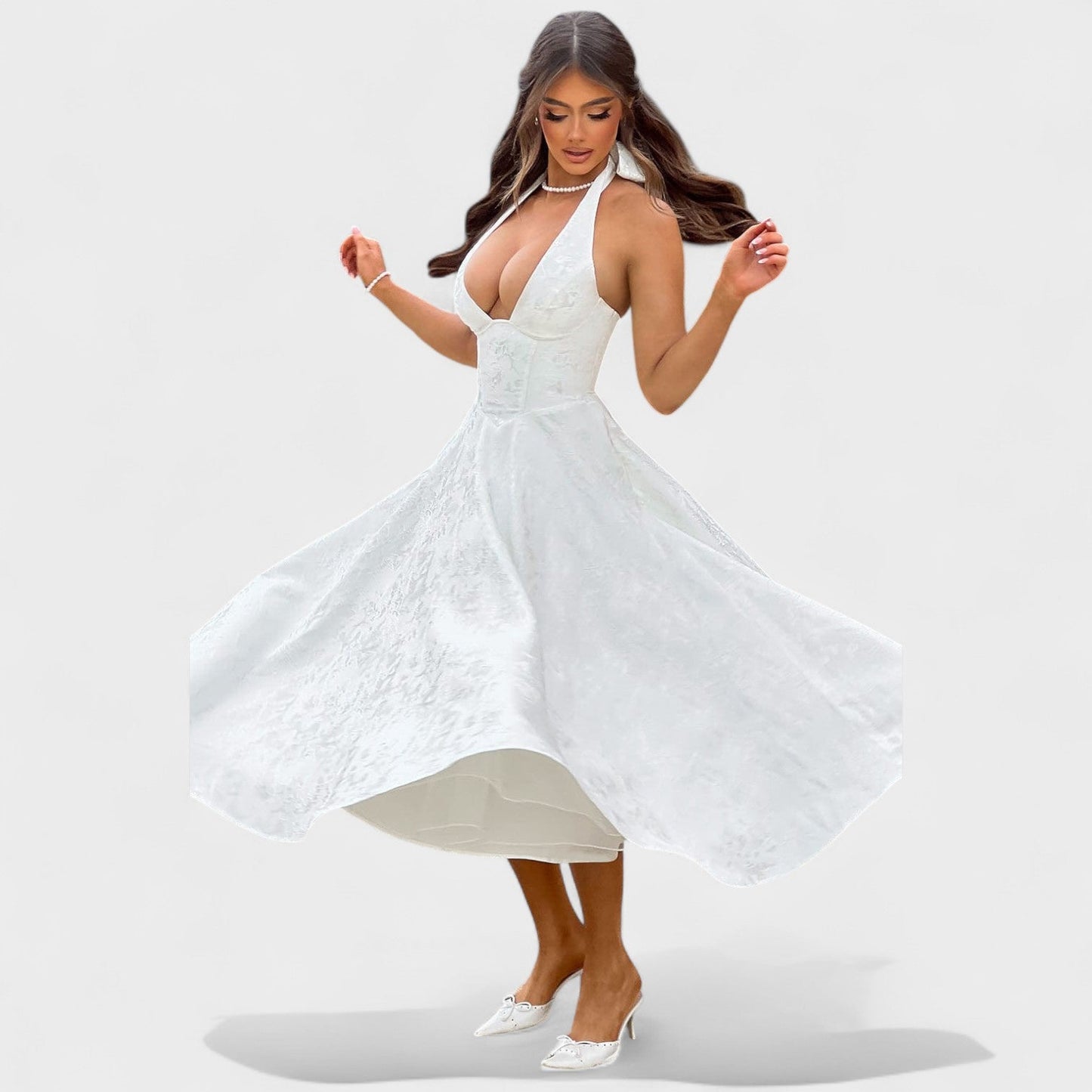 Efi - Midi Haljina s Teksturom