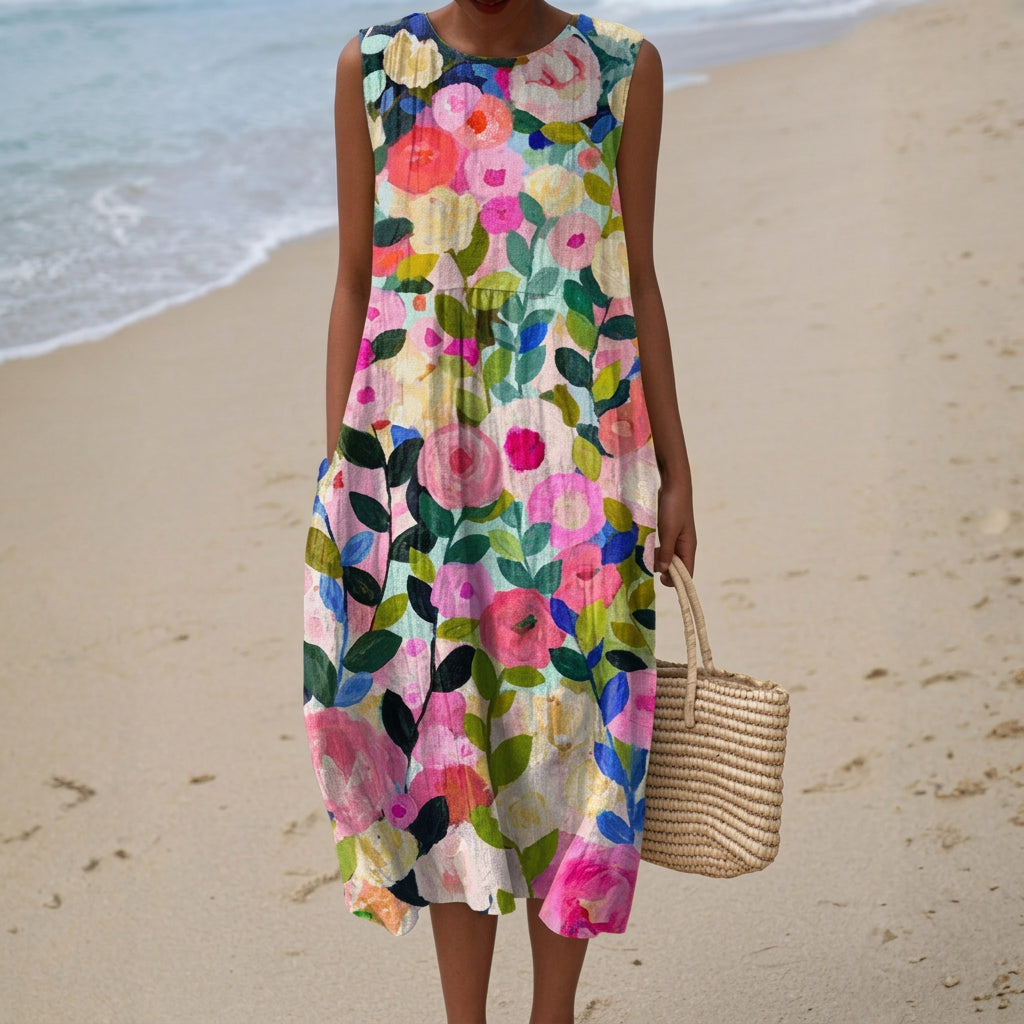 Estela - Comfortable Cotton Dress